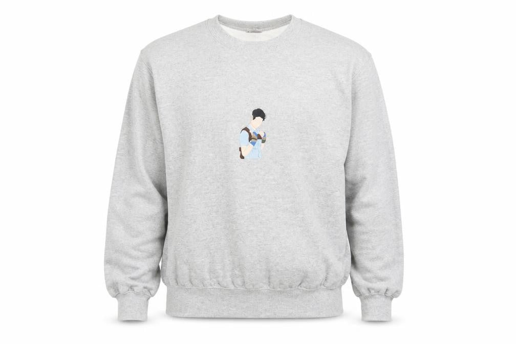 Unisex Adults UK Size S Gildan Grey Pullover Sweatshirt