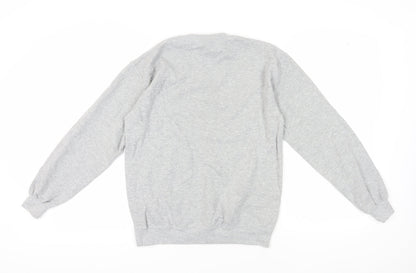 Unisex Adults UK Size S Gildan Grey Pullover Sweatshirt