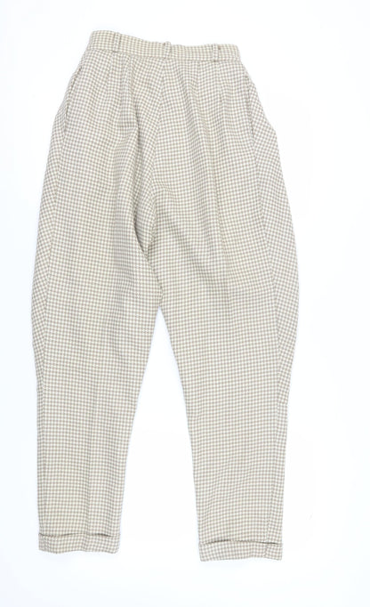 Betty Hanson Women's Beige Paperbag Trousers Size 8