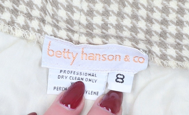 Betty Hanson Women's Beige Paperbag Trousers Size 8