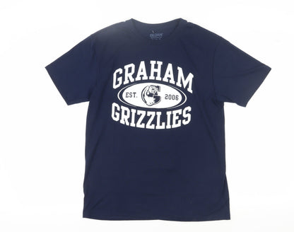 Mens UK Size M Gildan Blue  T-Shirt