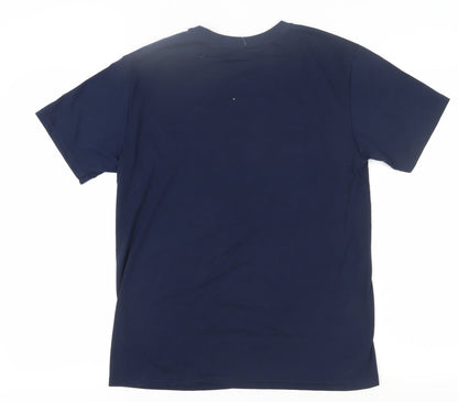 Mens UK Size M Gildan Blue  T-Shirt