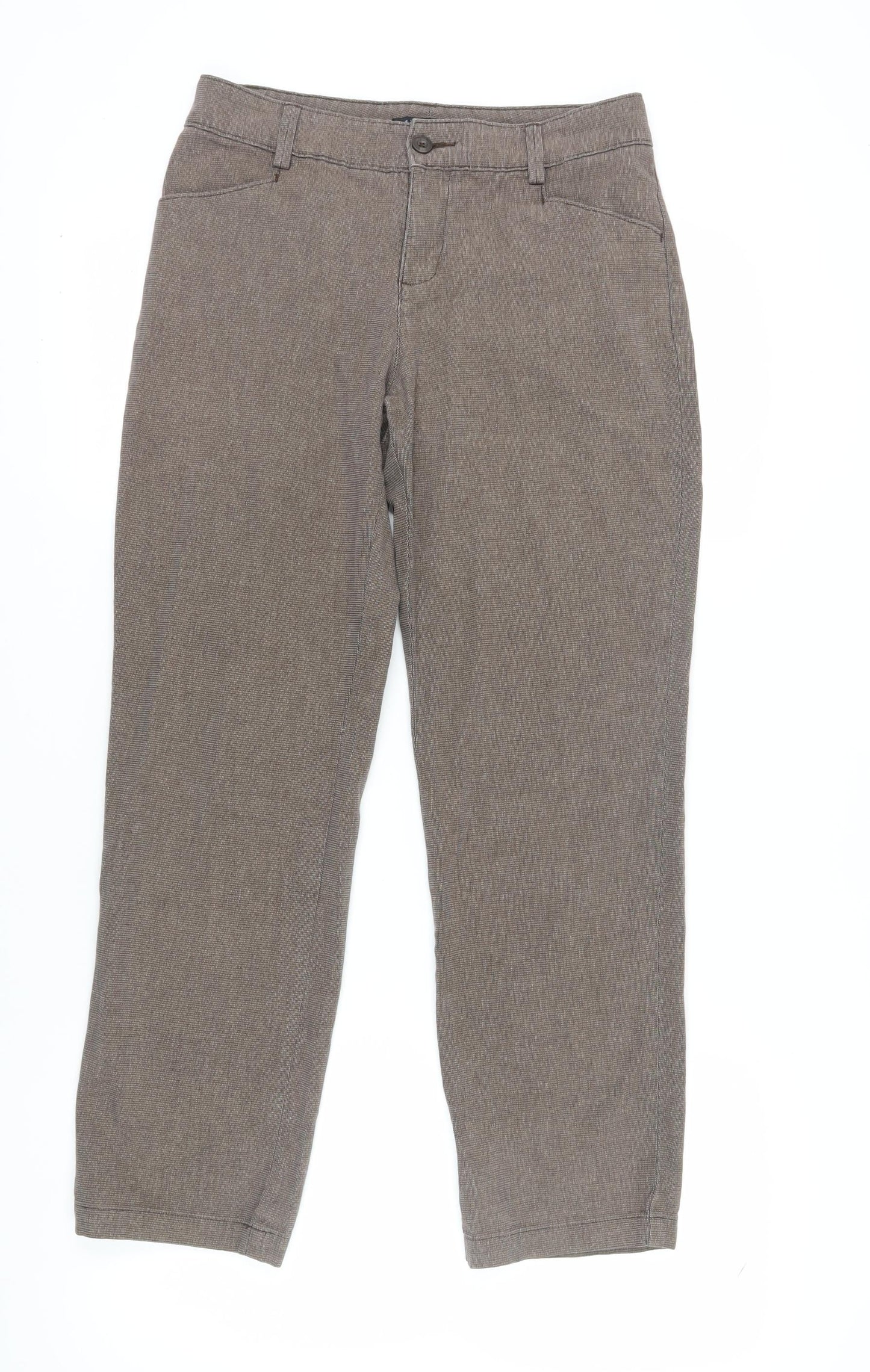 Womens UK Size 10 Lee Relaxed Fit  Brown Trousers