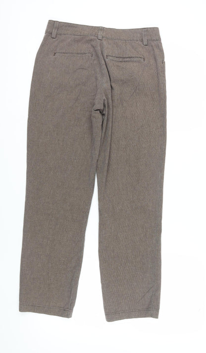 Womens UK Size 10 Lee Relaxed Fit  Brown Trousers