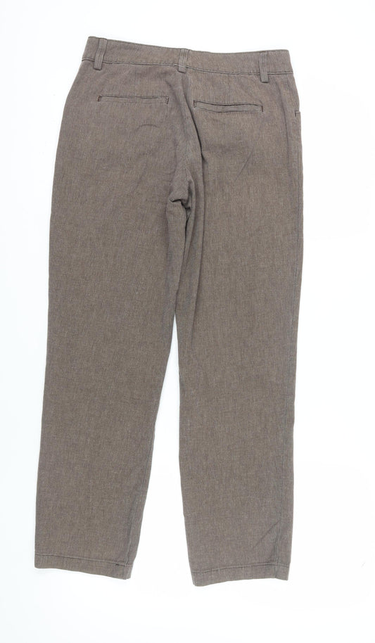 Womens UK Size 10 Lee Relaxed Fit  Brown Trousers