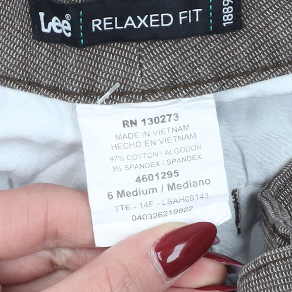 Womens UK Size 10 Lee Relaxed Fit  Brown Trousers