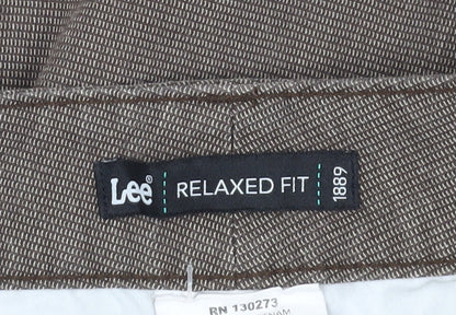 Womens UK Size 10 Lee Relaxed Fit  Brown Trousers