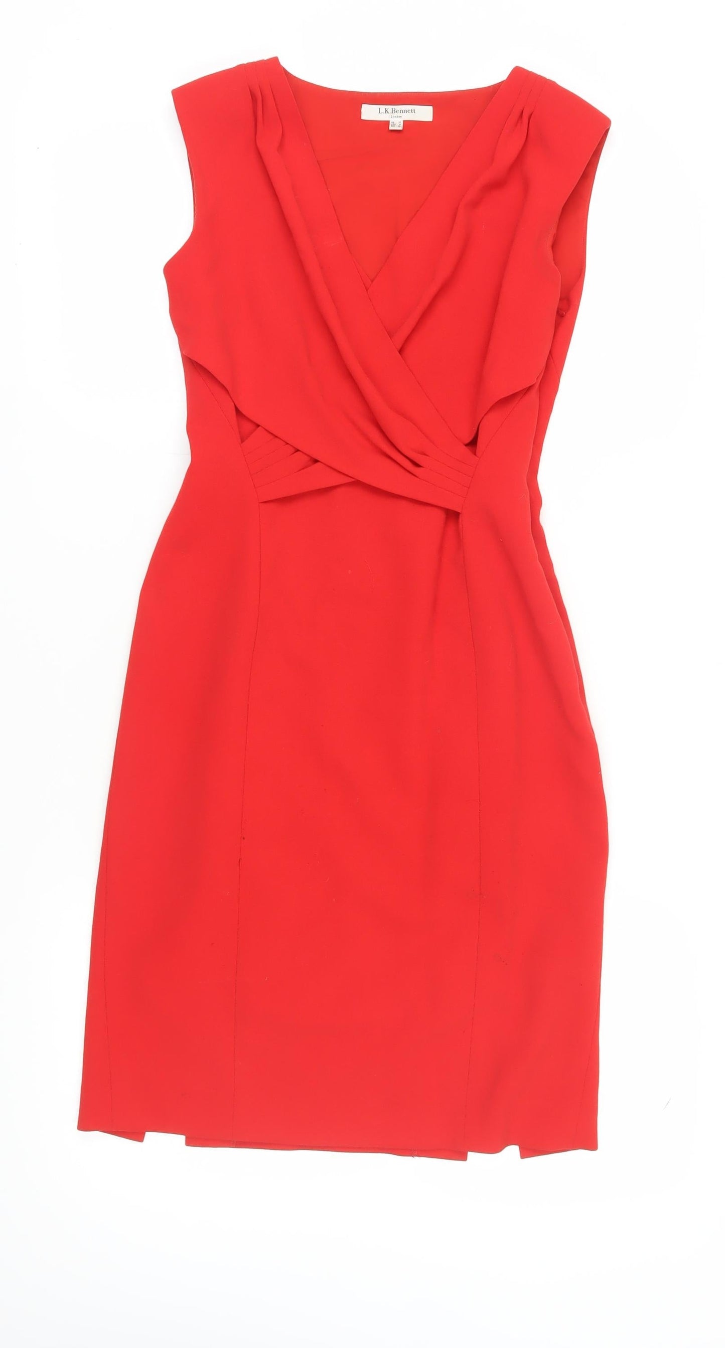 L.K. Bennett Women's Red Sheath Dress Size 10