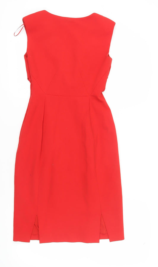 L.K. Bennett Women's Red Sheath Dress Size 10