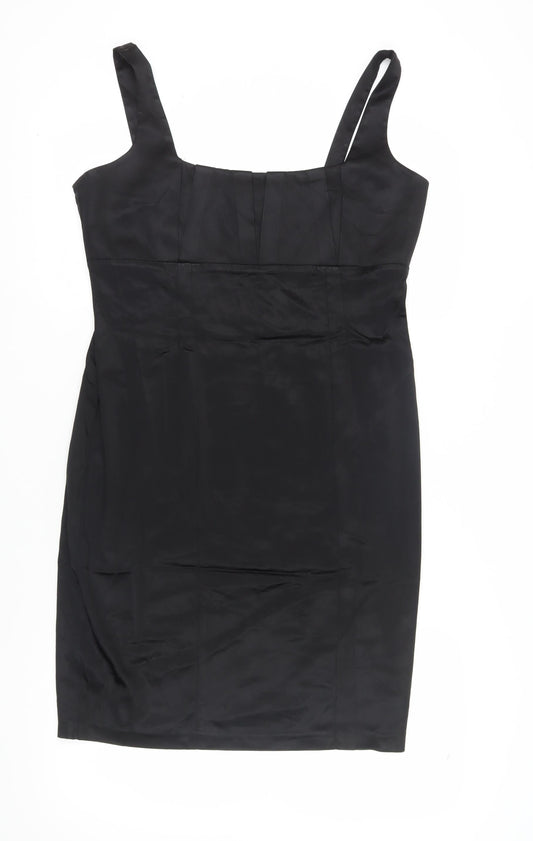 Calvin Klein Women's Black Knee Length Sheath Dress, Size 14