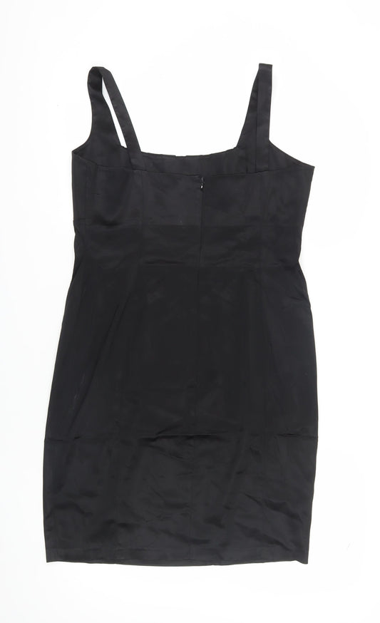 Calvin Klein Women's Black Knee Length Sheath Dress, Size 14