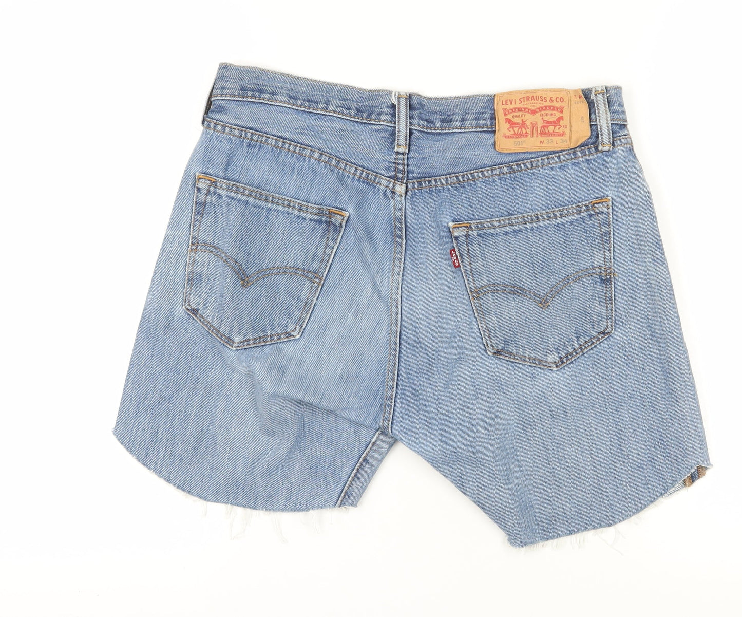 Levi's Men's Blue Chino Denim Shorts L Retro Style