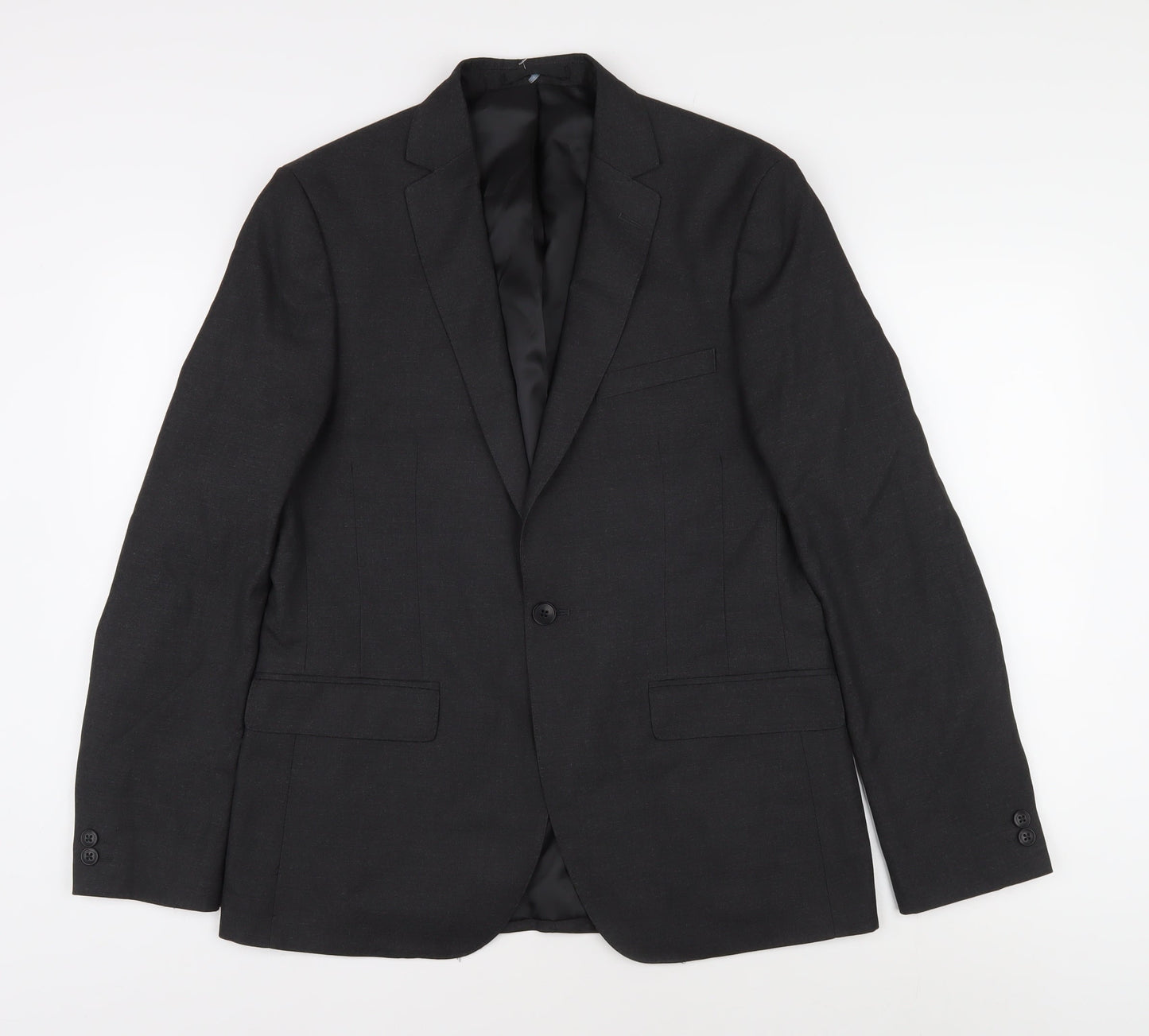Mens UK Size 40 Moss London Regular Black Suit Jacket