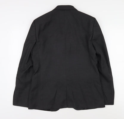 Mens UK Size 40 Moss London Regular Black Suit Jacket