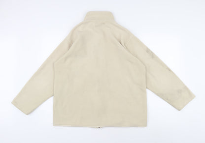 EWM Pure Classics Women's Beige Fleece Full Zip Sweatshirt, Size L