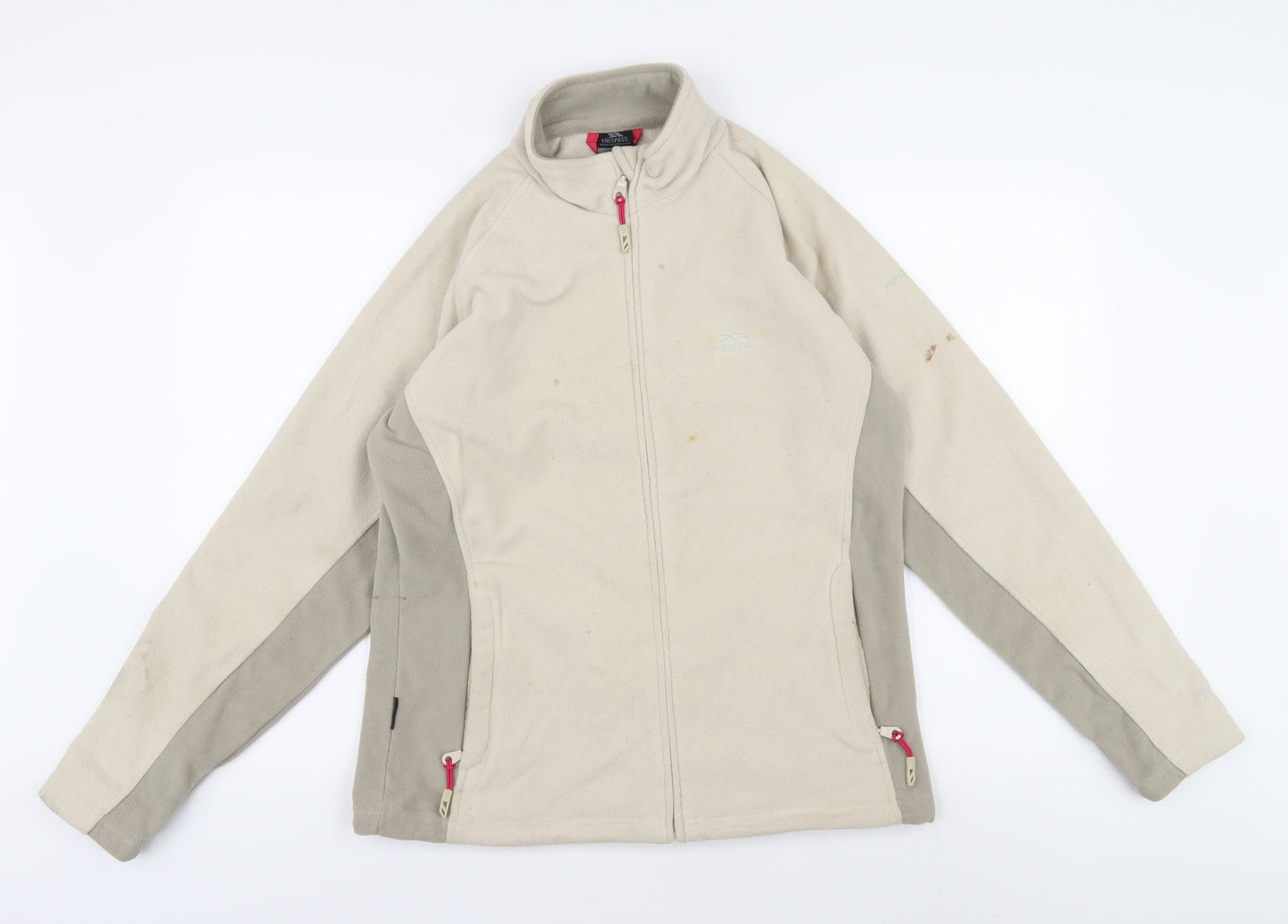 Trespass Beige Full Zip Fleece Sweatshirt Unisex Adults L