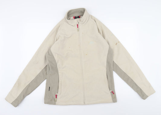 Trespass Beige Full Zip Fleece Sweatshirt Unisex Adults L