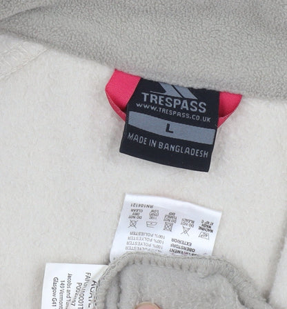 Trespass Beige Full Zip Fleece Sweatshirt Unisex Adults L