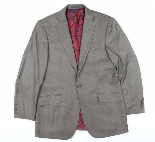Mens UK Size 40 Ted Baker Regular Grey Suit Jacket