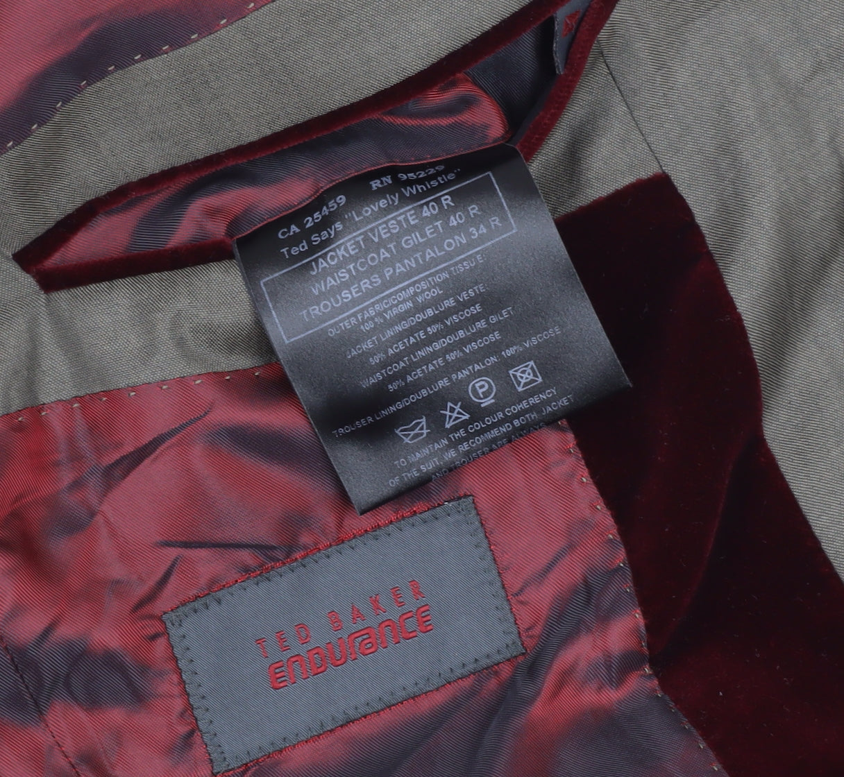 Mens UK Size 40 Ted Baker Regular Grey Suit Jacket