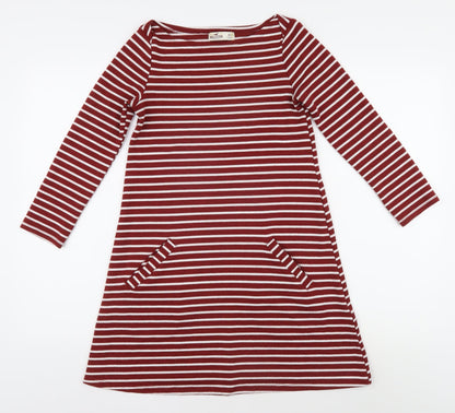 Womens UK Size XS Hollister Red Tunic Jumper