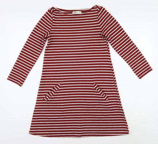 Womens UK Size XS Hollister Red Tunic Jumper