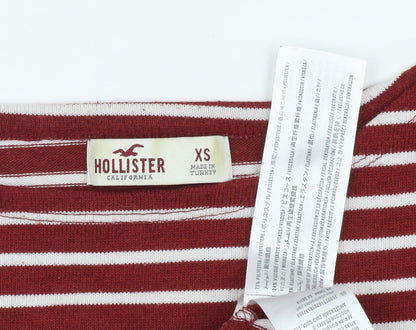 Womens UK Size XS Hollister Red Tunic Jumper