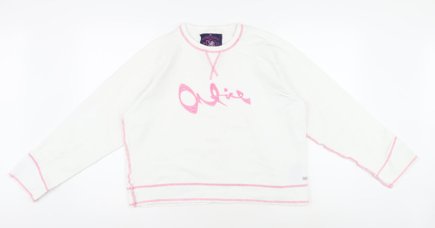 Womens UK Size 3 Onfire White Basic T-Shirt