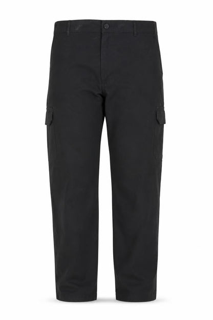 Mens UK Size 16 Black Knight Regular Fit Khakis Black Trousers