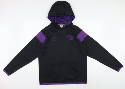 Oxen Men's Black Hoodie Pullover with Logo Accent Size S