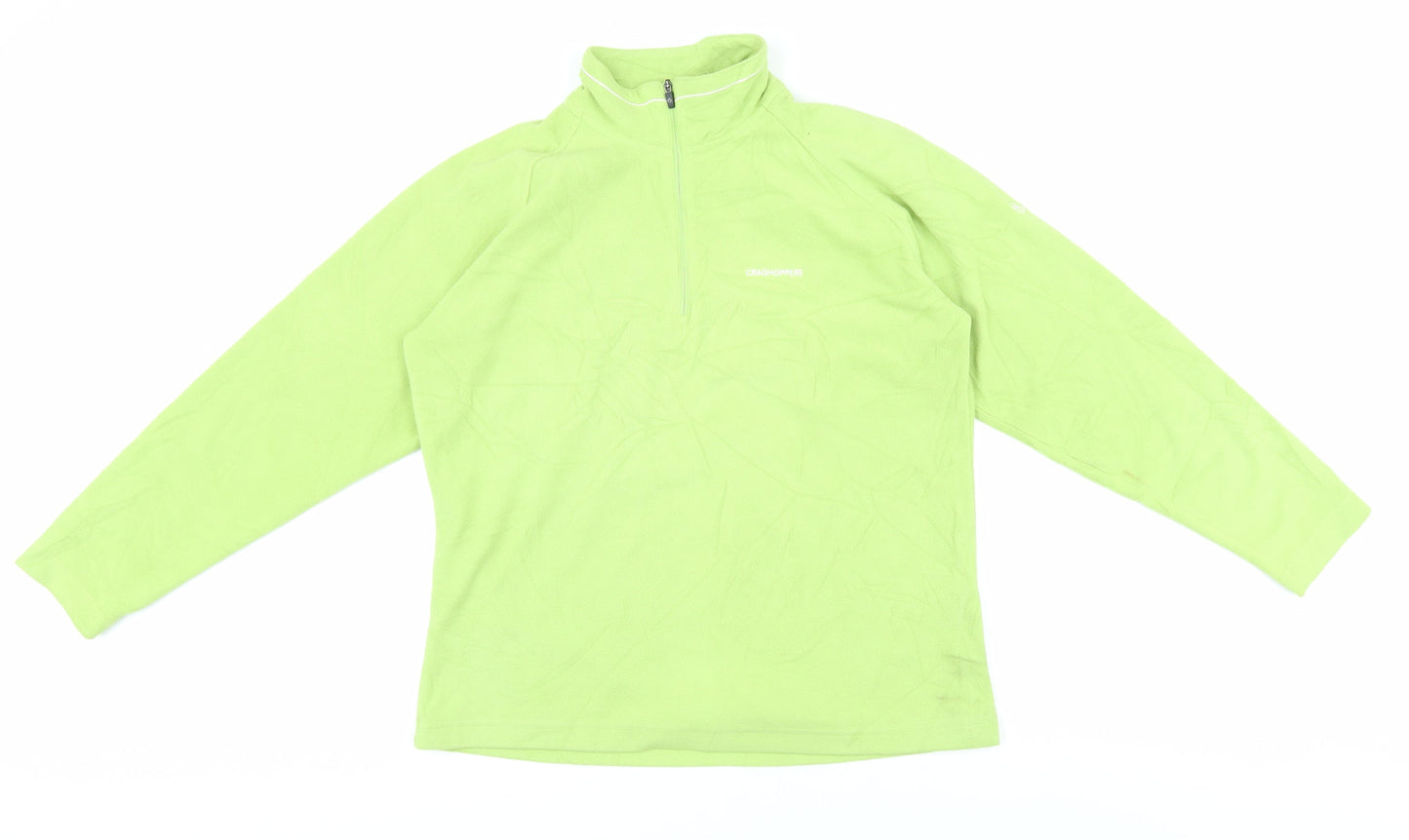 Craghoppers Women's Green Fleece Henley Sweater, Size 12