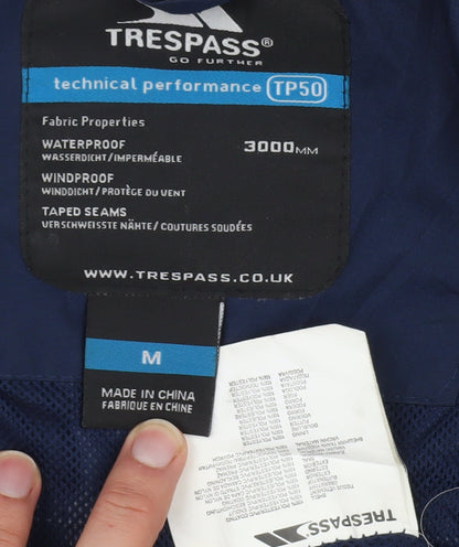 Mens UK Size M Trespass Blue Rain Coat