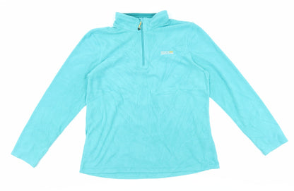 Regatta Women's Blue Fleece 1/4 Zip Sweatshirt Size 14