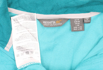 Regatta Women's Blue Fleece 1/4 Zip Sweatshirt Size 14