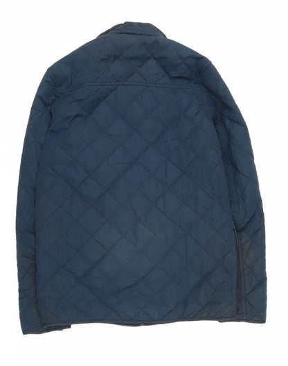 Mens UK Size XS Firetrap Blue Quilted Coat