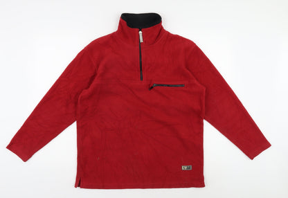 Style Unlimited Unisex Red Fleece Pullover Sweatshirt L