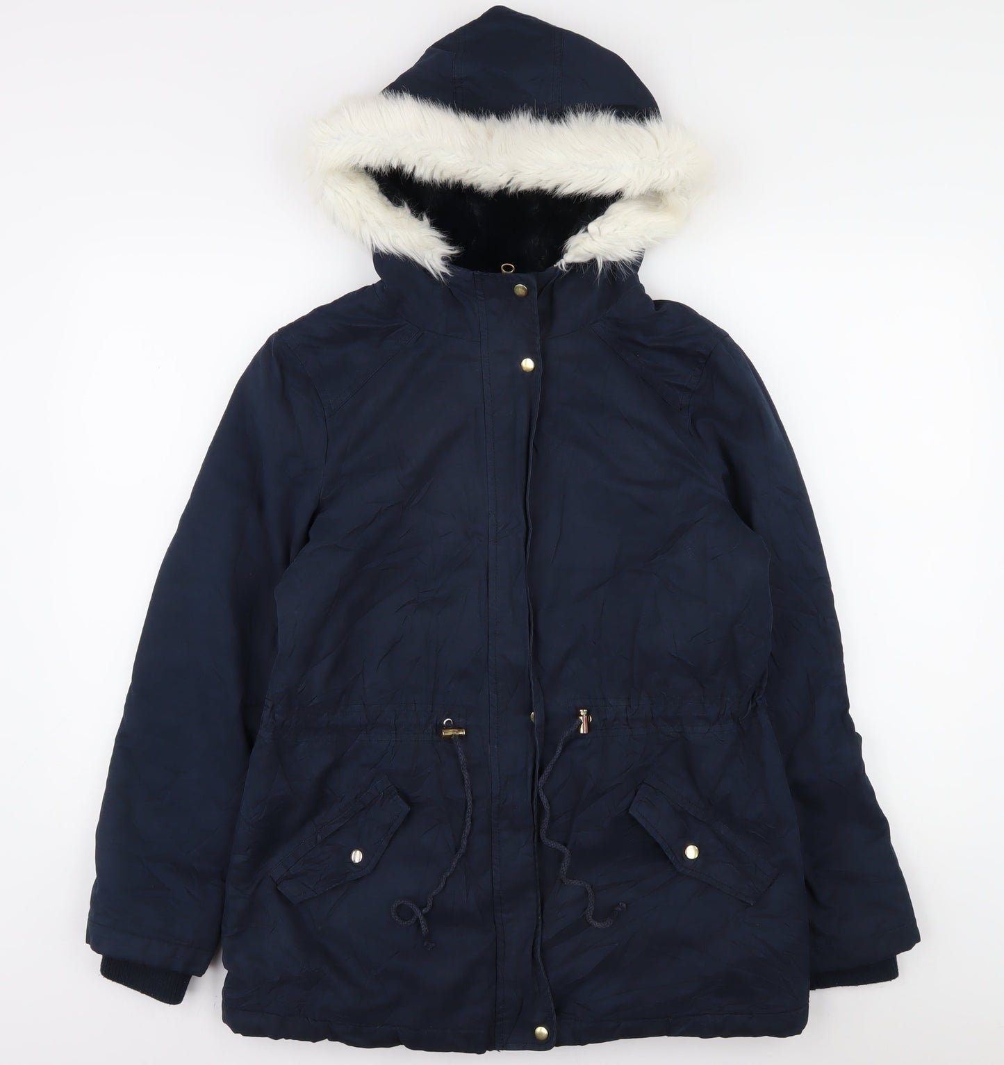Oasis Women's Blue Parka Coat, Size S, Winter Insulated