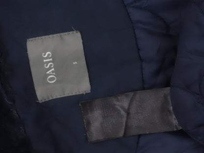Oasis Women's Blue Parka Coat, Size S, Winter Insulated