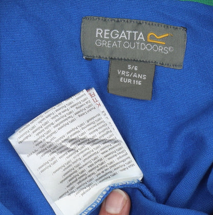 Regatta Boys Blue Fleece Jacket 6 Years Lightweight Full Zip