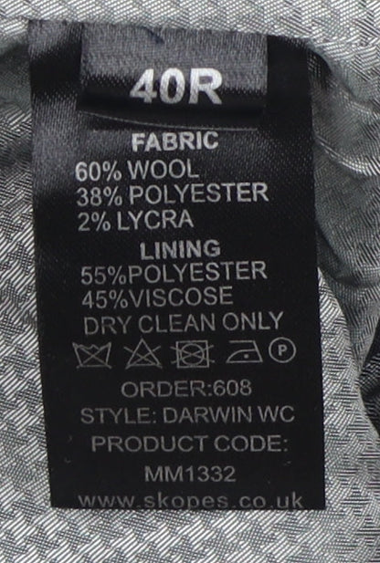 Mens UK Size 40 Skopes Regular Grey Suit Waistcoat