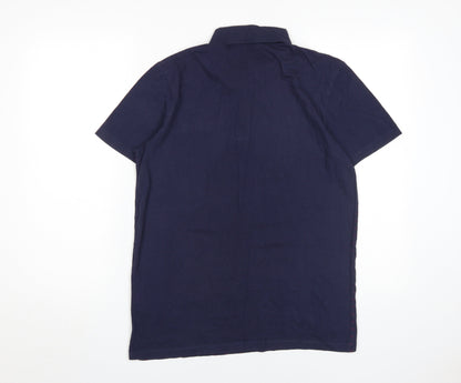 Jack & Jones Men's Blue M Graphic Polo Shirt