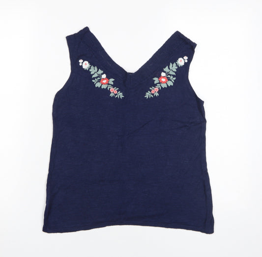 Laura Ashley Women's Blue Viscose Sleeveless Tank