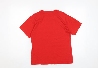 Levelwear Boys Red Graphic T-Shirt Size L Casual Pullover