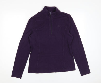 Gap Women's Purple M Henley 1/4 Zip Sweatshirt Casual