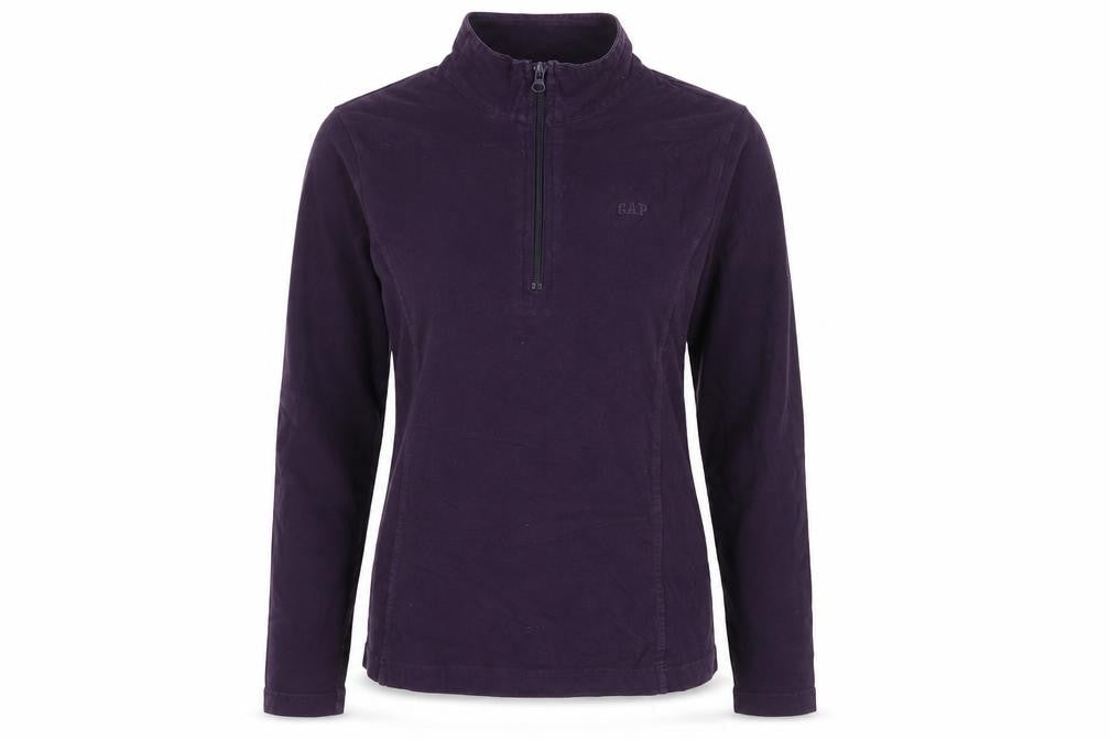 Womens UK Size M Gap Purple Henley Sweatshirt