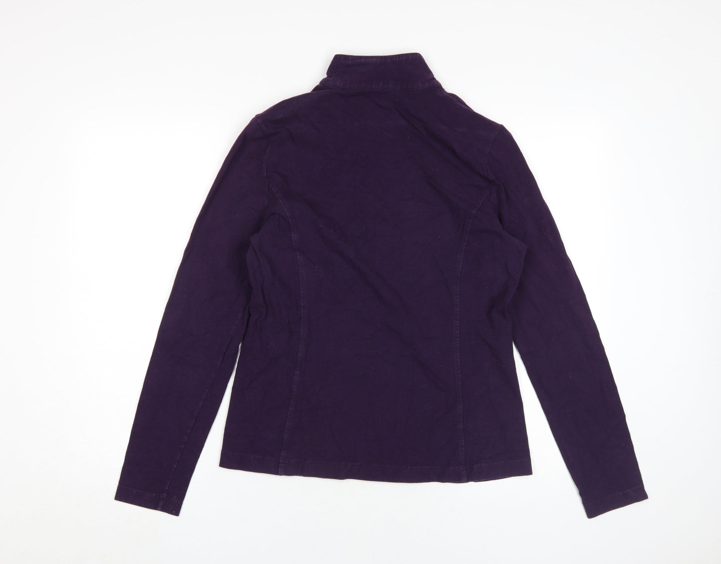 Gap Women's Purple M Henley 1/4 Zip Sweatshirt Casual