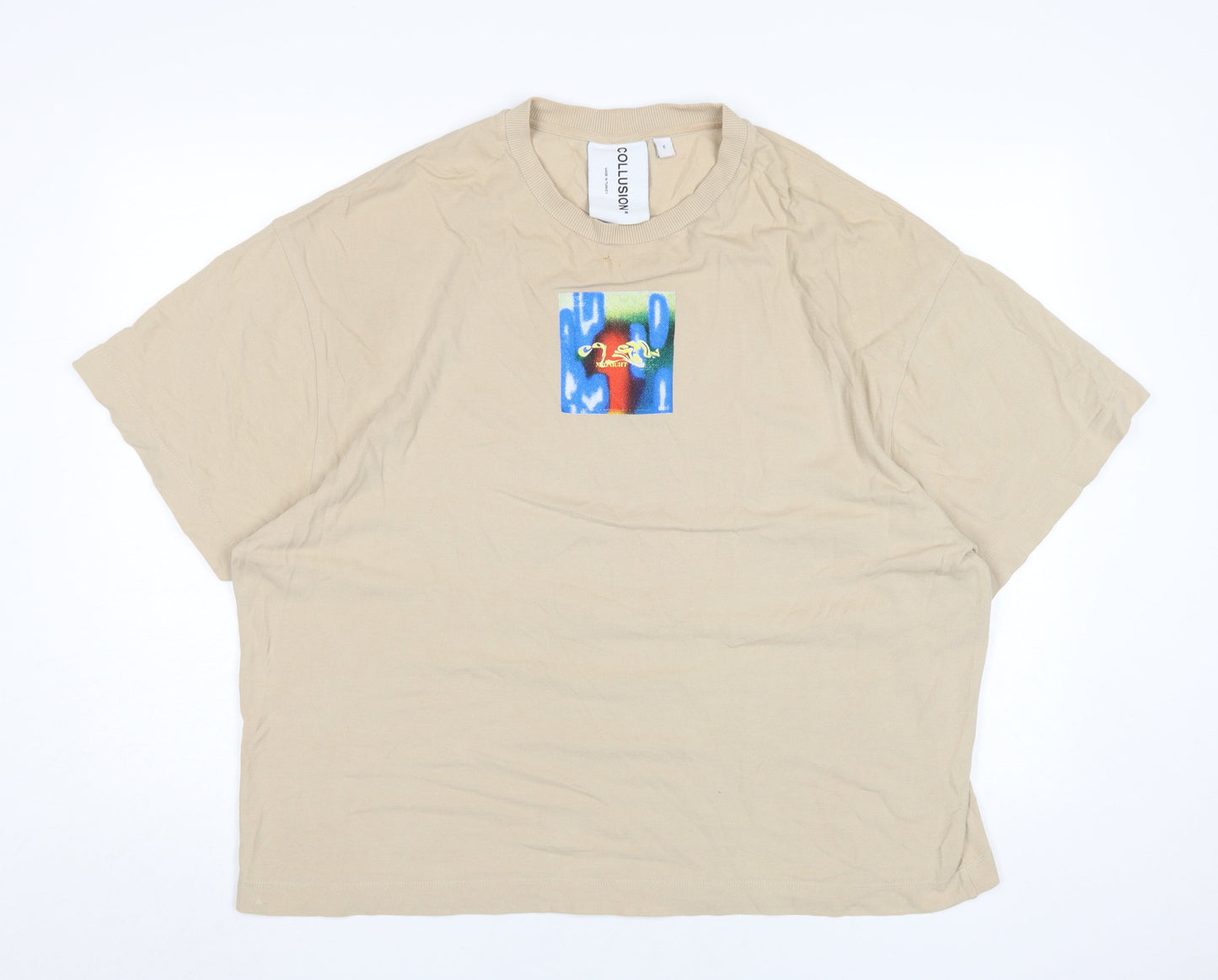 Mens UK Size M COLLUSION Beige  T-Shirt