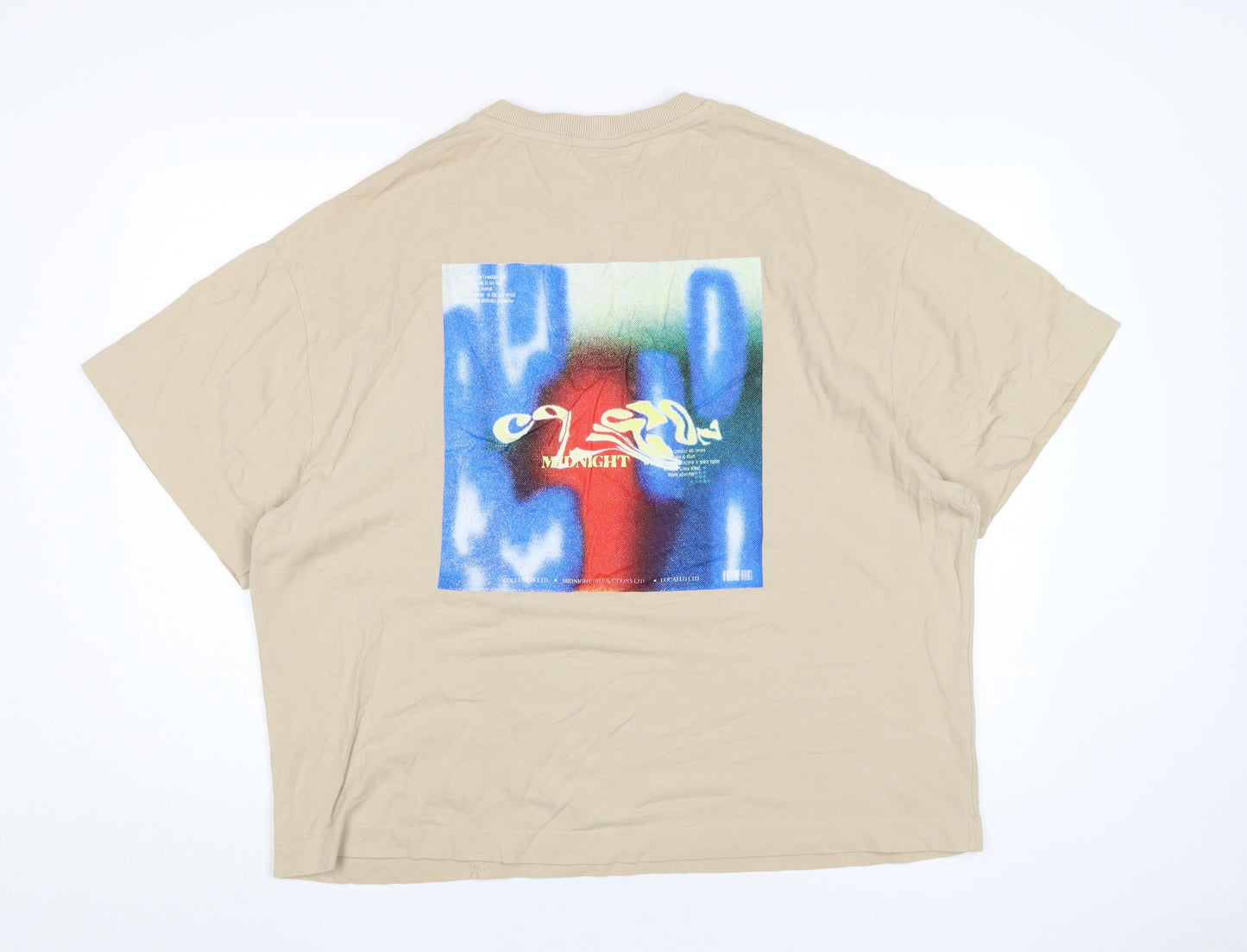 Mens UK Size M COLLUSION Beige  T-Shirt