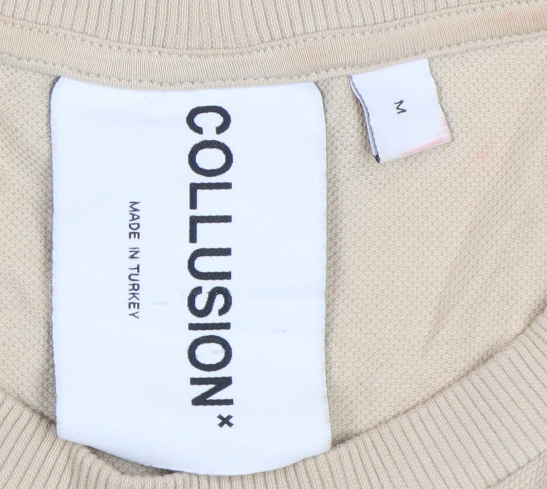Mens UK Size M COLLUSION Beige  T-Shirt