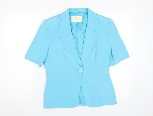 Country Casuals Women's Blue Silk Blazer Size 10
